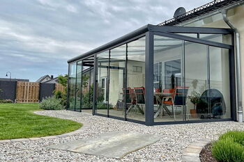 Kaltwintergarten, ans Haus montiert